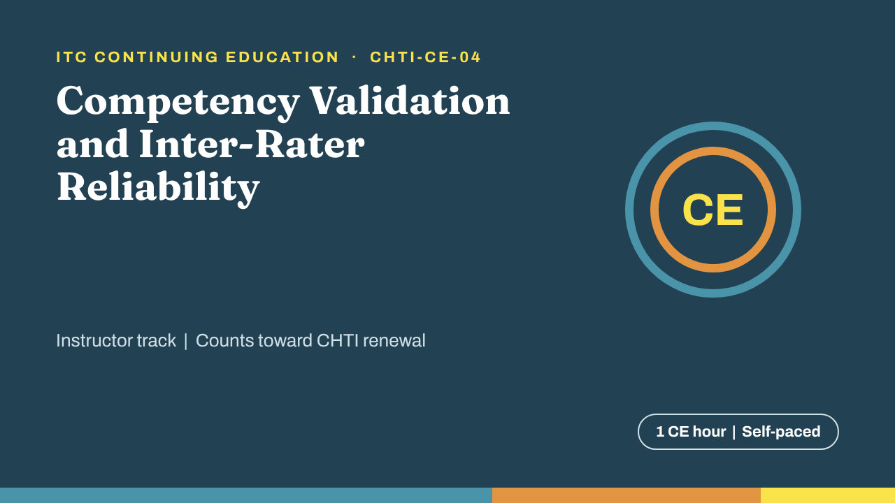 Competency Validation (CHTI-CE-04)