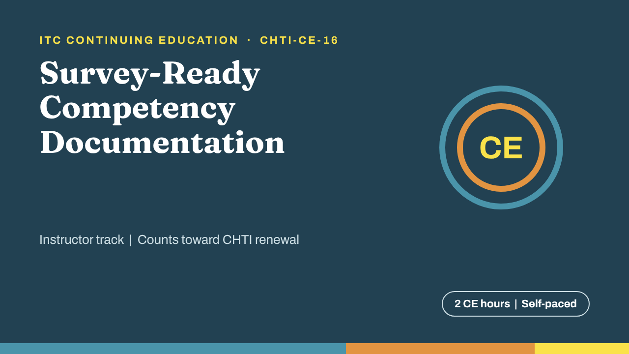Competency Documentation (CHTI-CE-16)