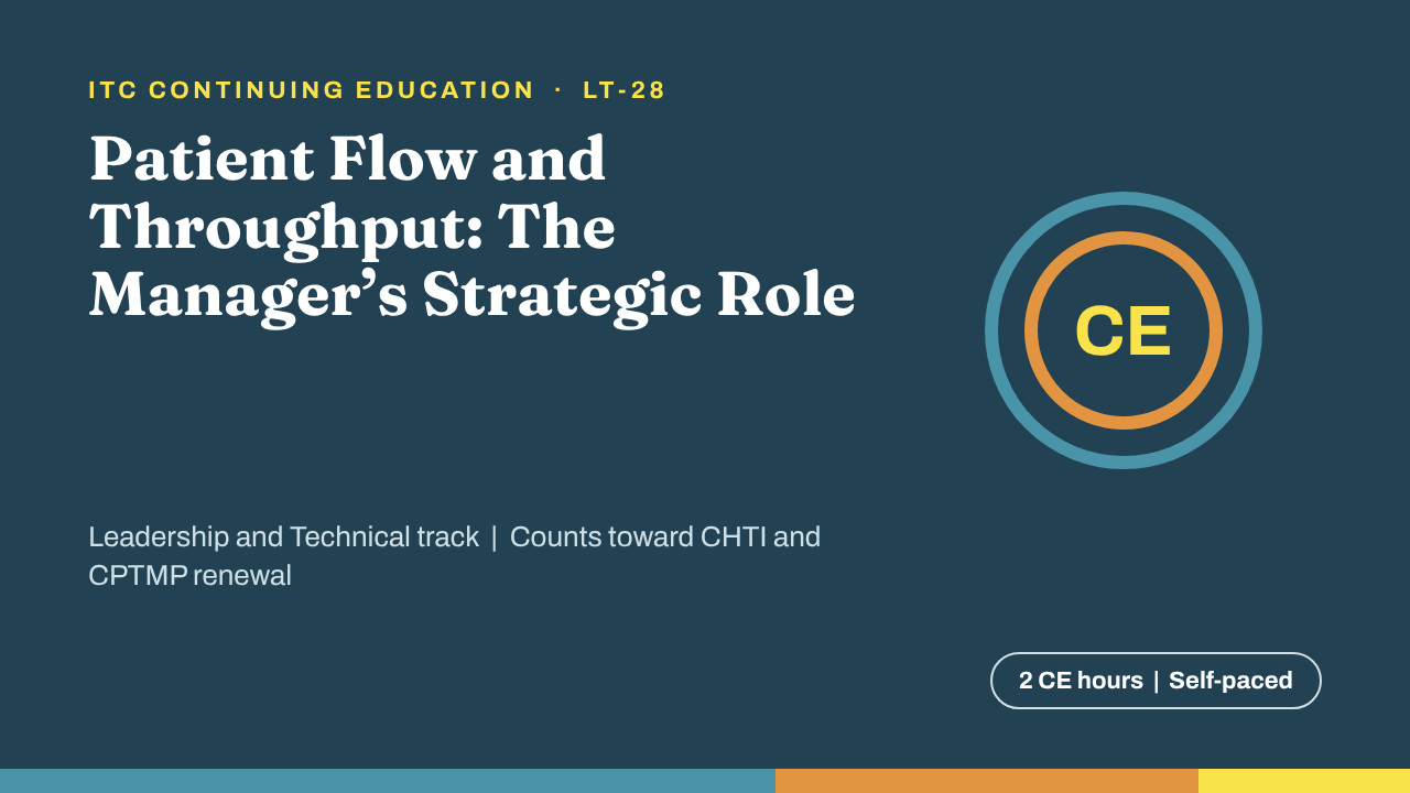 Patient Flow and Throughput (LT-28)