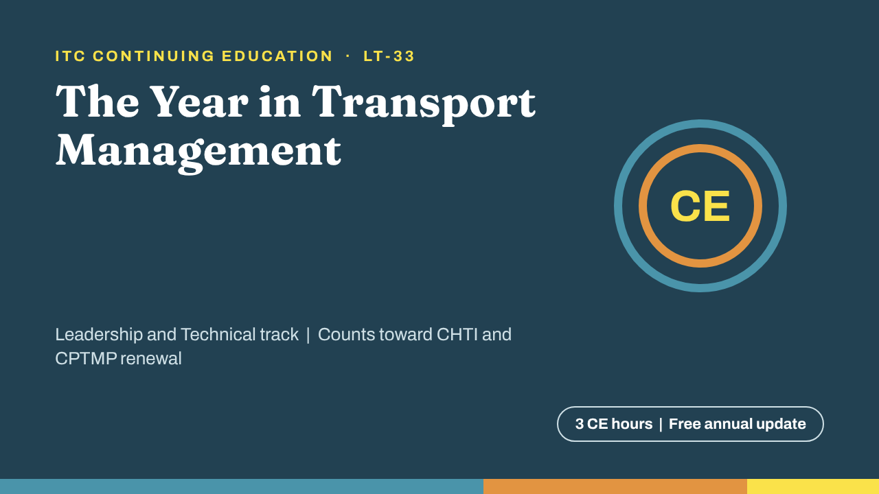 The Year in Transport Management (LT-33)